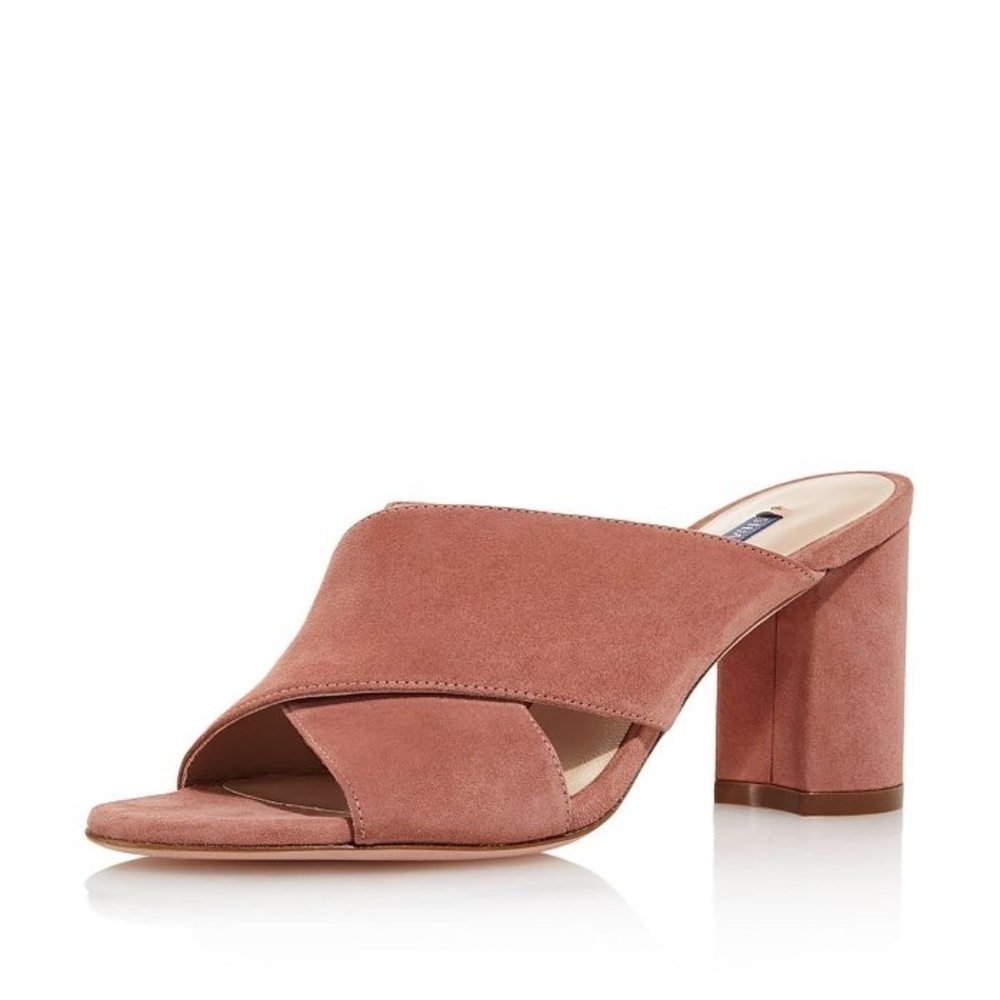 Stuart Weitzman Galene Suede Block Heel Sandals 7… - image 2